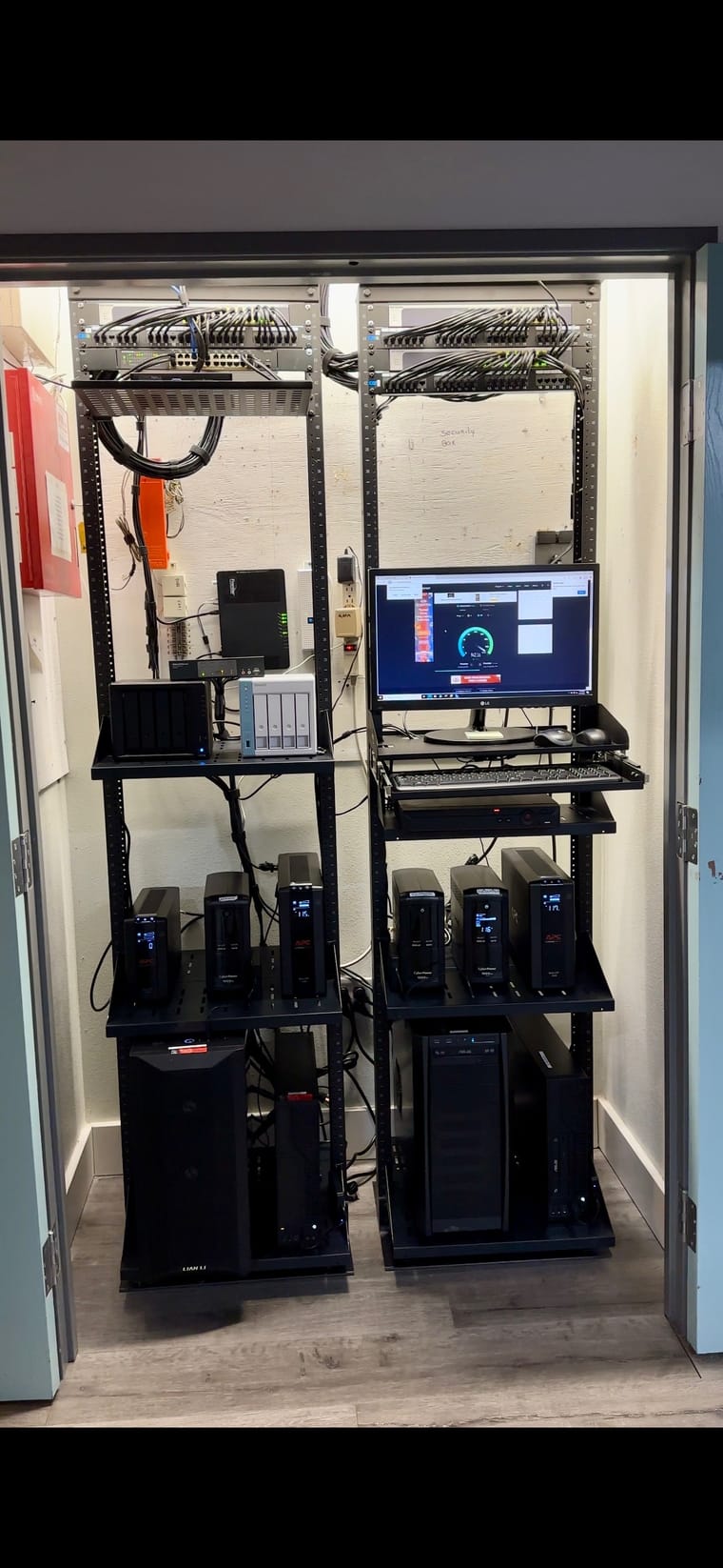 Server and network rack buildout