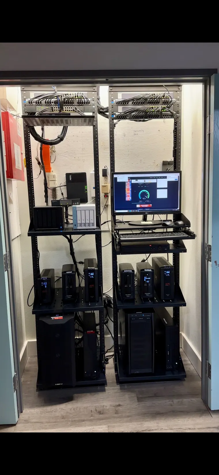 Server and network rack buildout