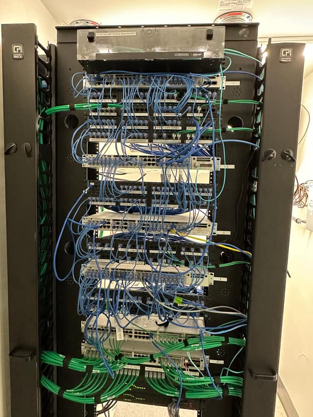 Cleaned up network rack